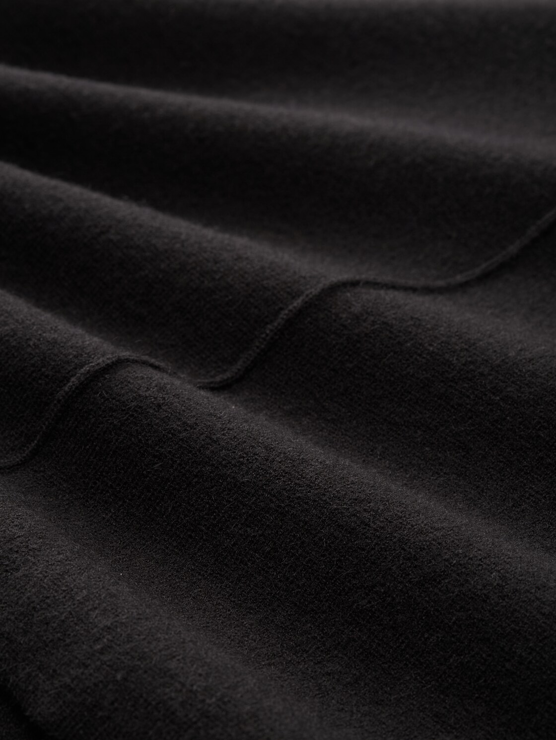 Cropped Strickpullover mit Stehkragen - deep black - Material-Ansicht