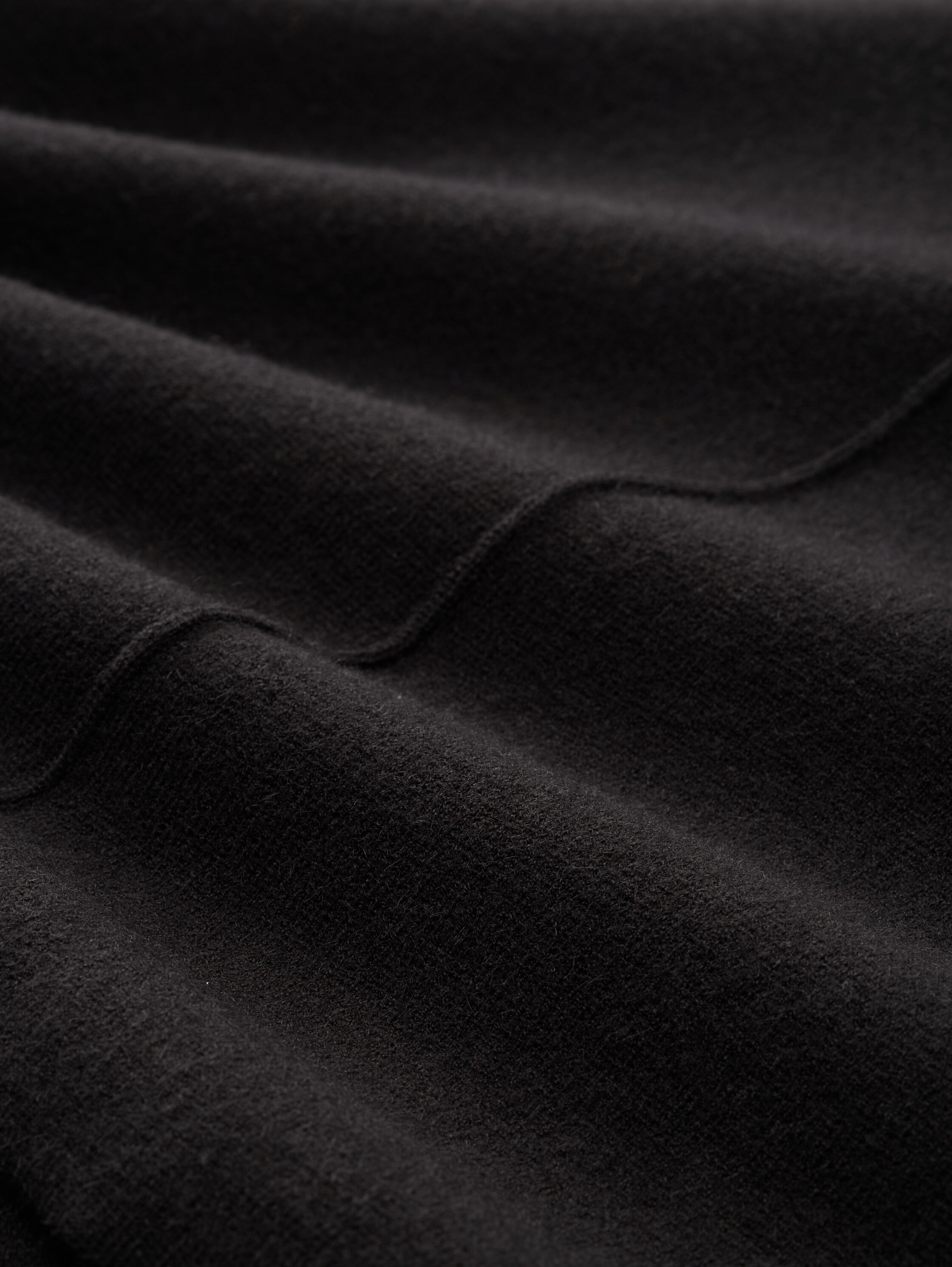 Cropped gebreide trui met opstaande kraag - deep_black_1 - 