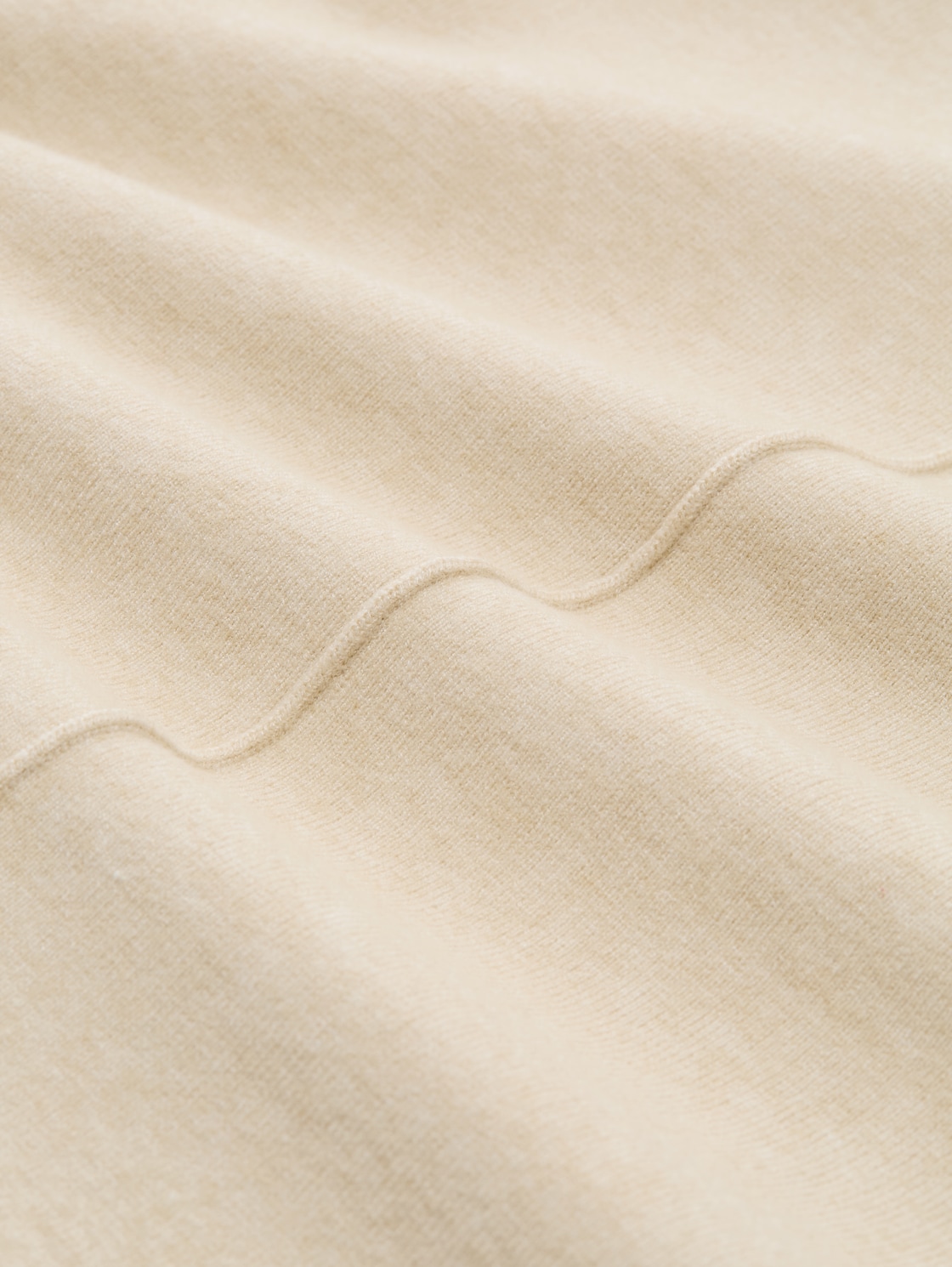 Cropped Strickpullover mit Stehkragen - sand stone beige melange - Material-Ansicht