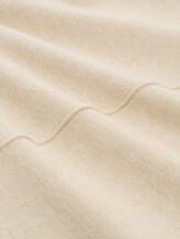 Pull court en maille avec col montant - sand stone beige melange - Vue de la matière