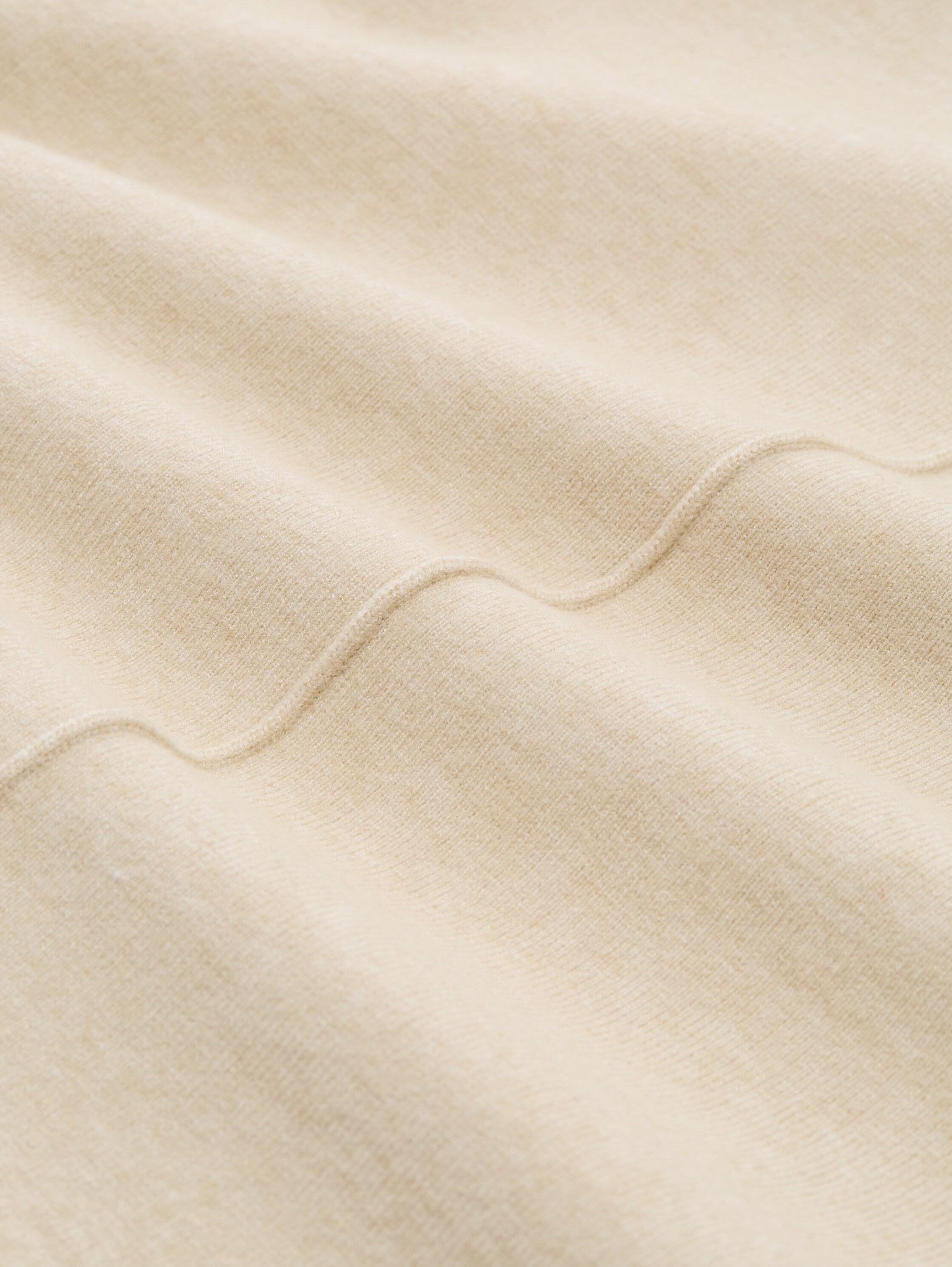 Cropped Strickpullover mit Stehkragen - sand_stone_beige_melange - 