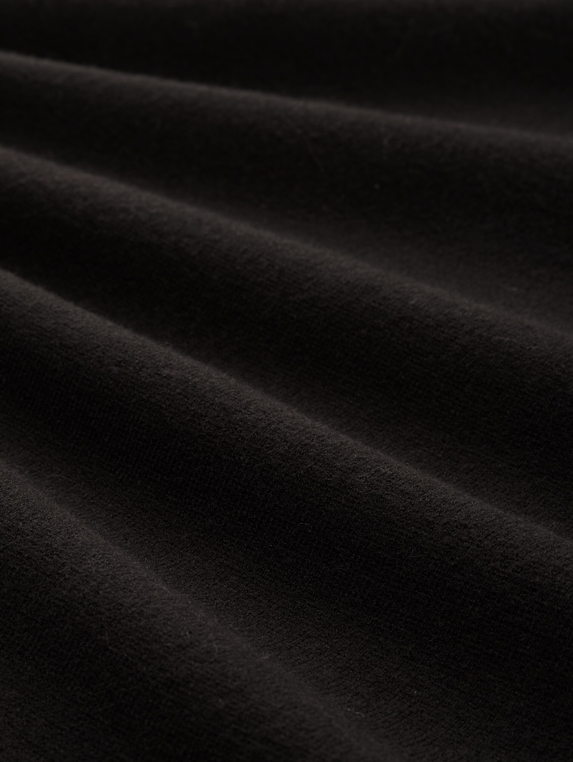 Midi-Rock mit Schlitz - deep black - Material-Ansicht