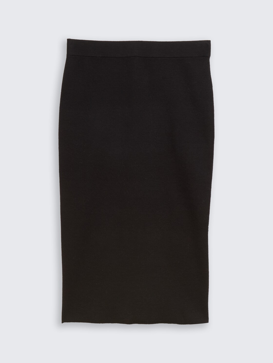 Midi skirt with slit - deep black - Front product view