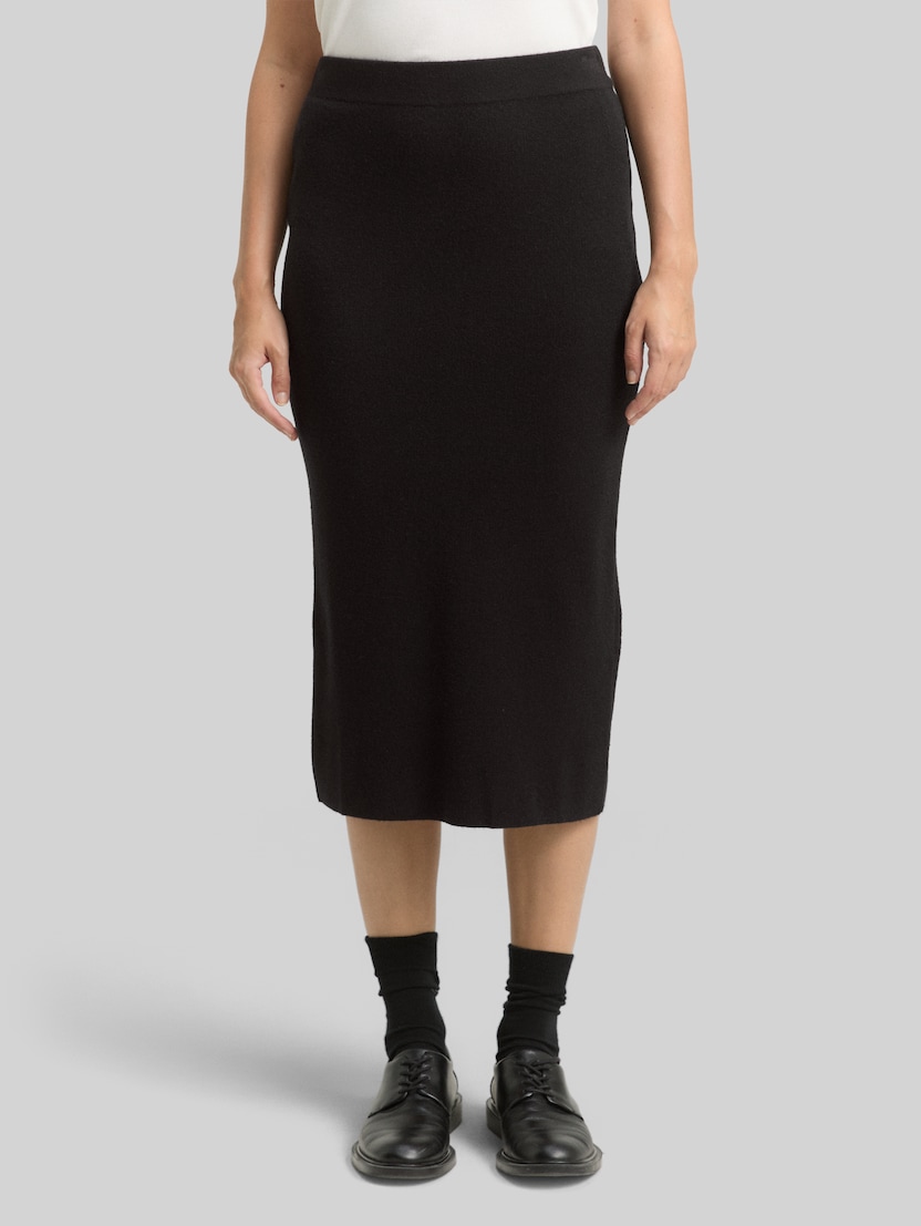 Midi-Rock mit Schlitz von Women, deep black