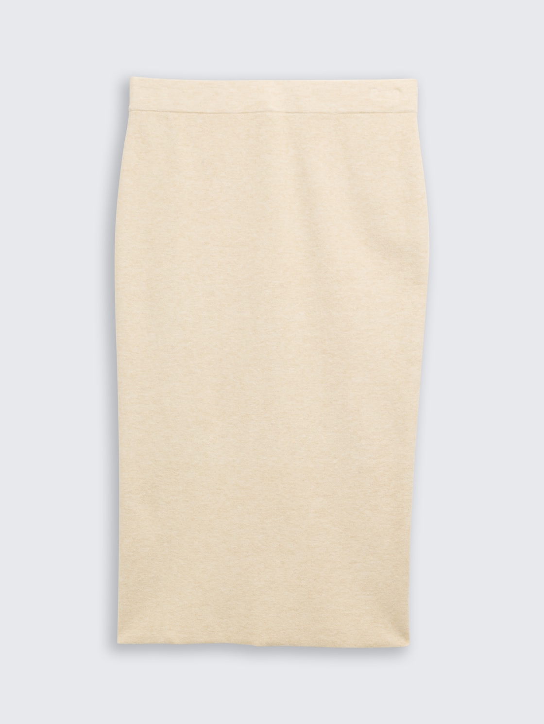 Midi-Rock mit Schlitz - sand stone beige melange - Vorder-Produkt-Ansicht