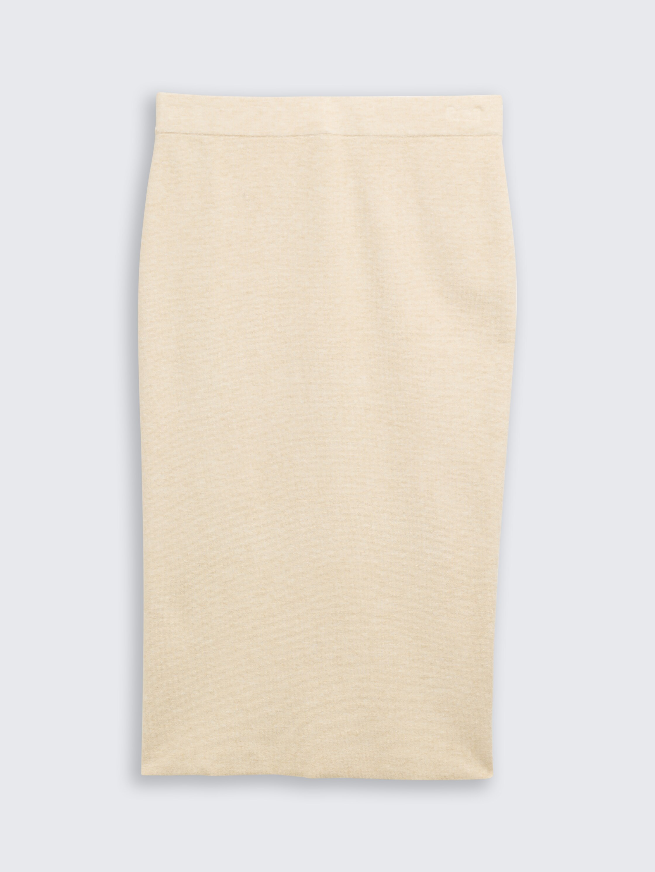 Midi-Rock mit Schlitz - sand_stone_beige_melange - 
