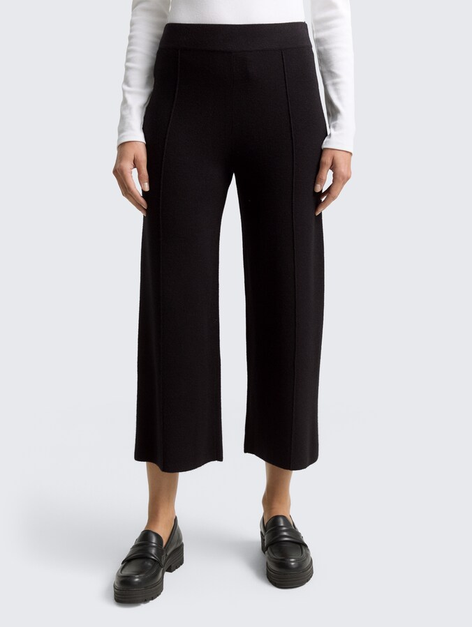Culotte gebreide broek door Women, deep black