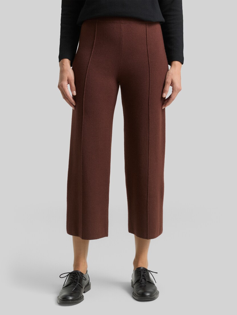 Culotte gebreide broek door Women, dark pecan brown melange
