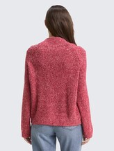 Loose Fit Strickpullover mit Wollanteil - pink berry mouline