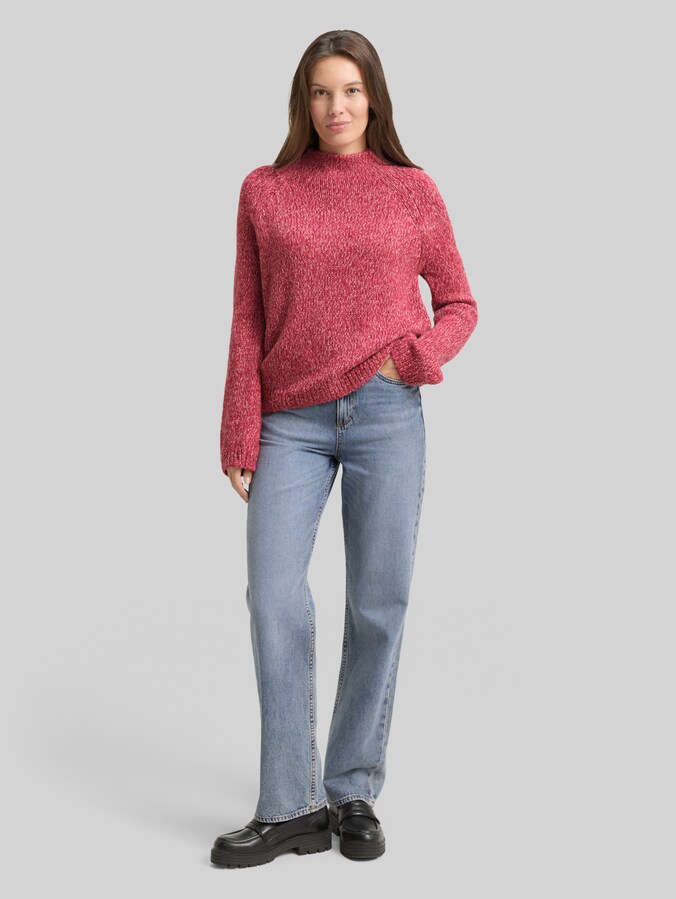 Pull en maille raglan par Women, pink berry mouline
