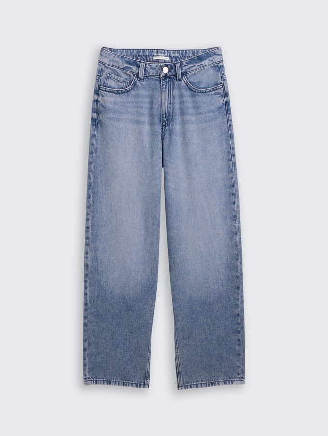 Relaxed Fit Jeans von Teen Girls, Tinted Blue Denim
