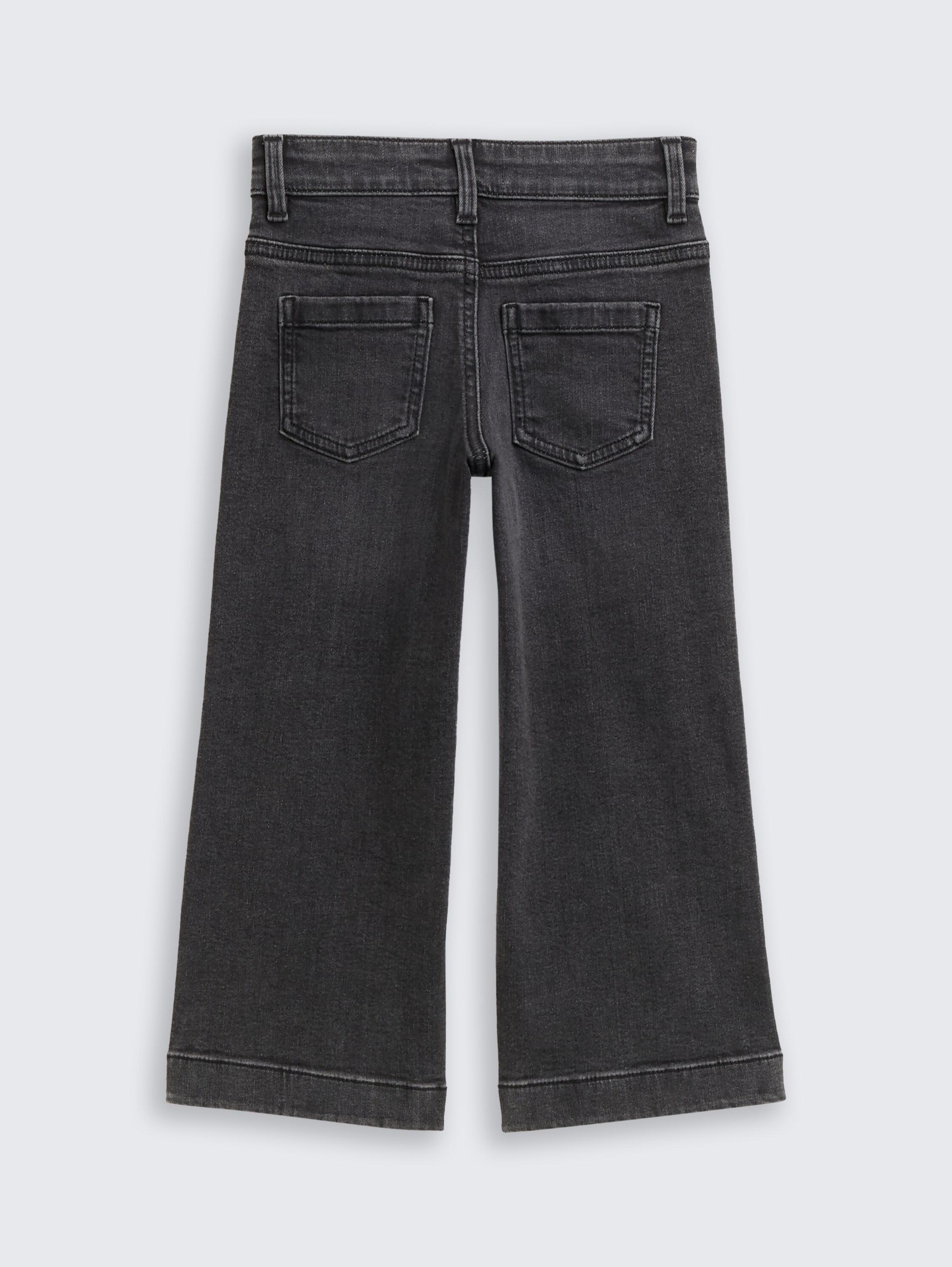 Wide Leg Jeans mit Stretch - grey denim