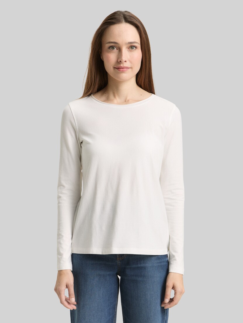 Basic Langarmshirt von Women, Whisper White