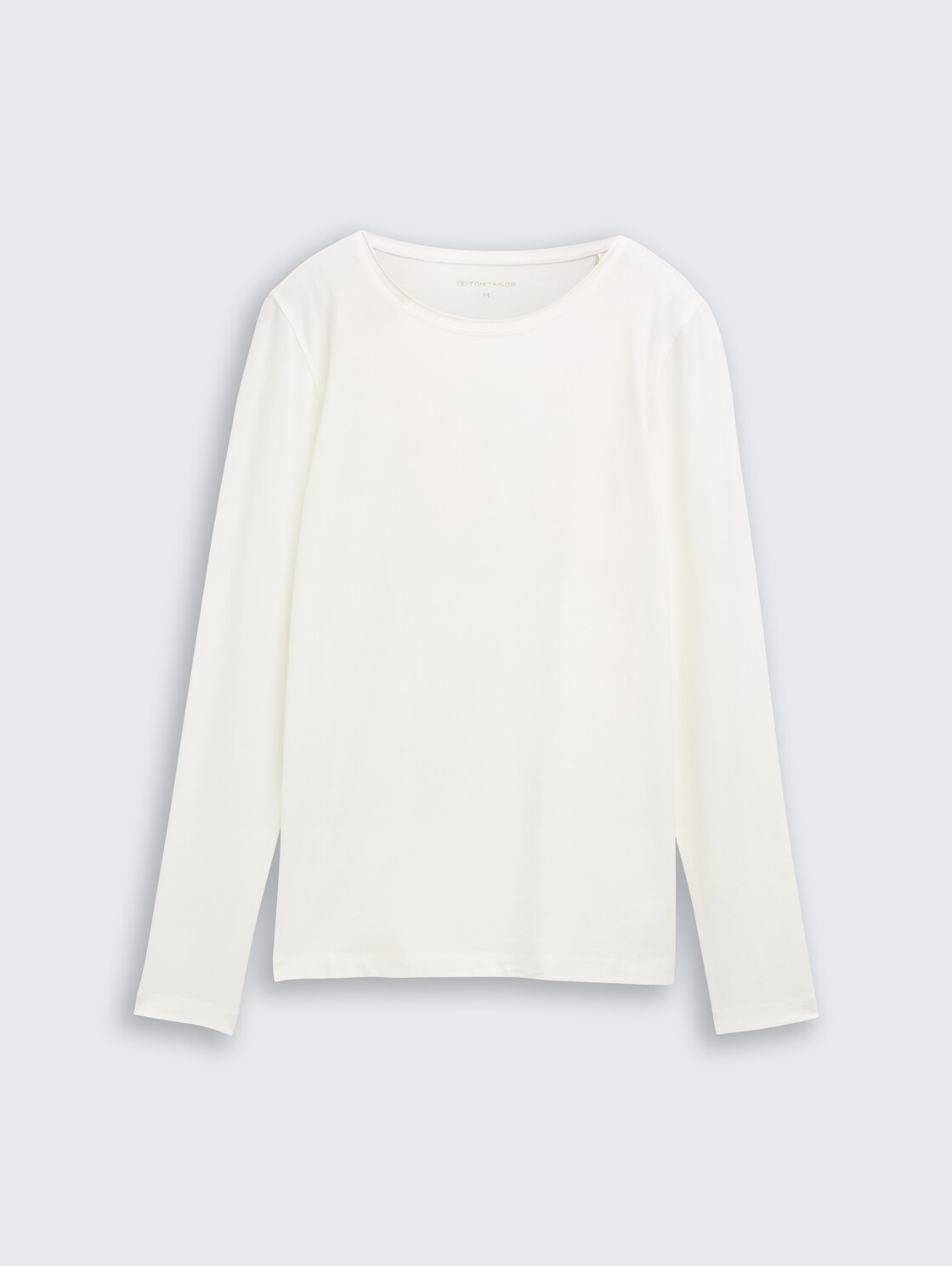 Basic long-sleeved shirt - Whisper White - Front product view