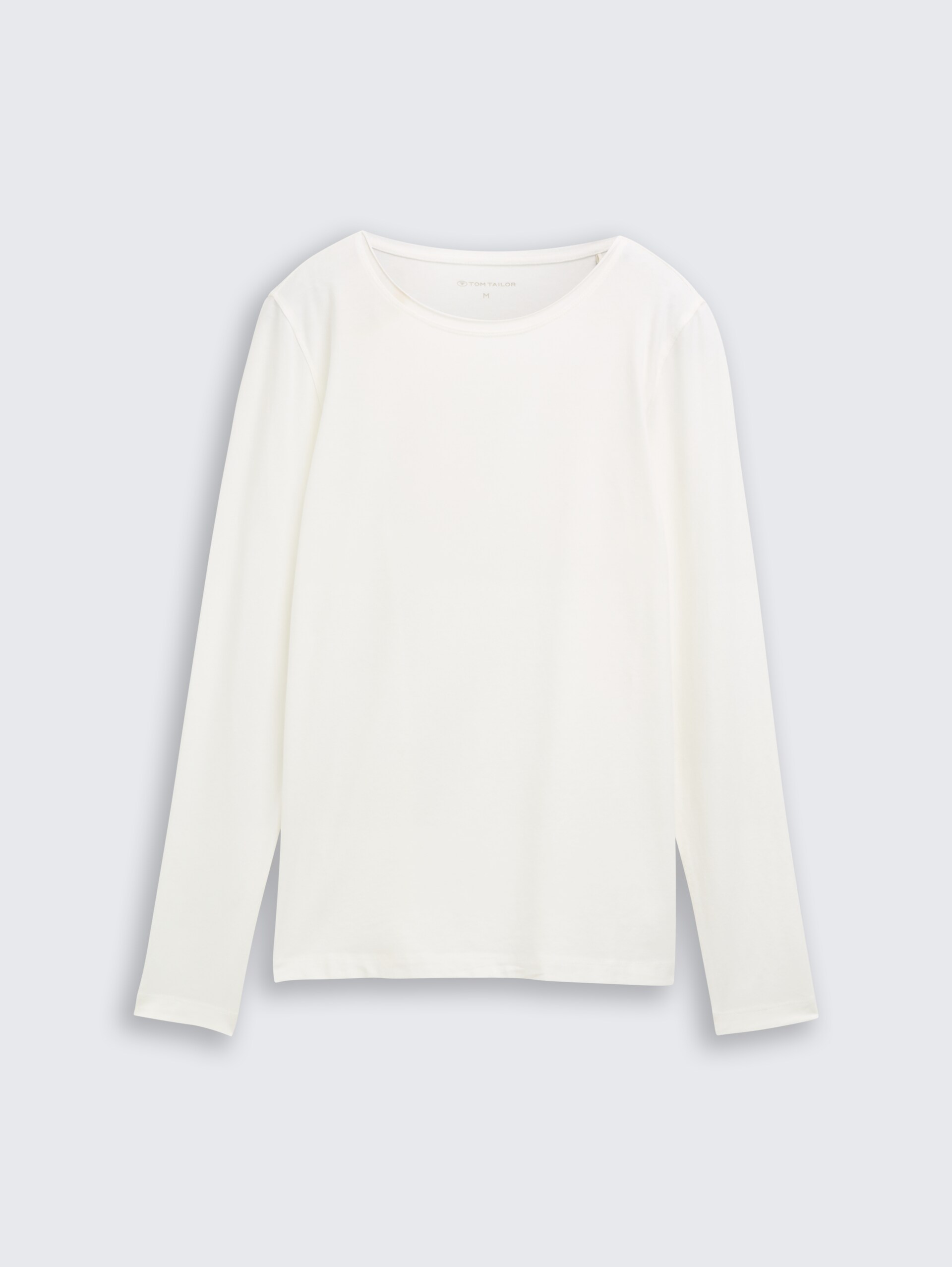 Basic Langarmshirt - Whisper White - Vorder-Produkt-Ansicht