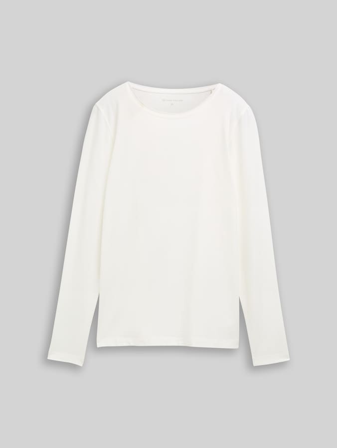 Basic Langarmshirt von Women, Whisper White