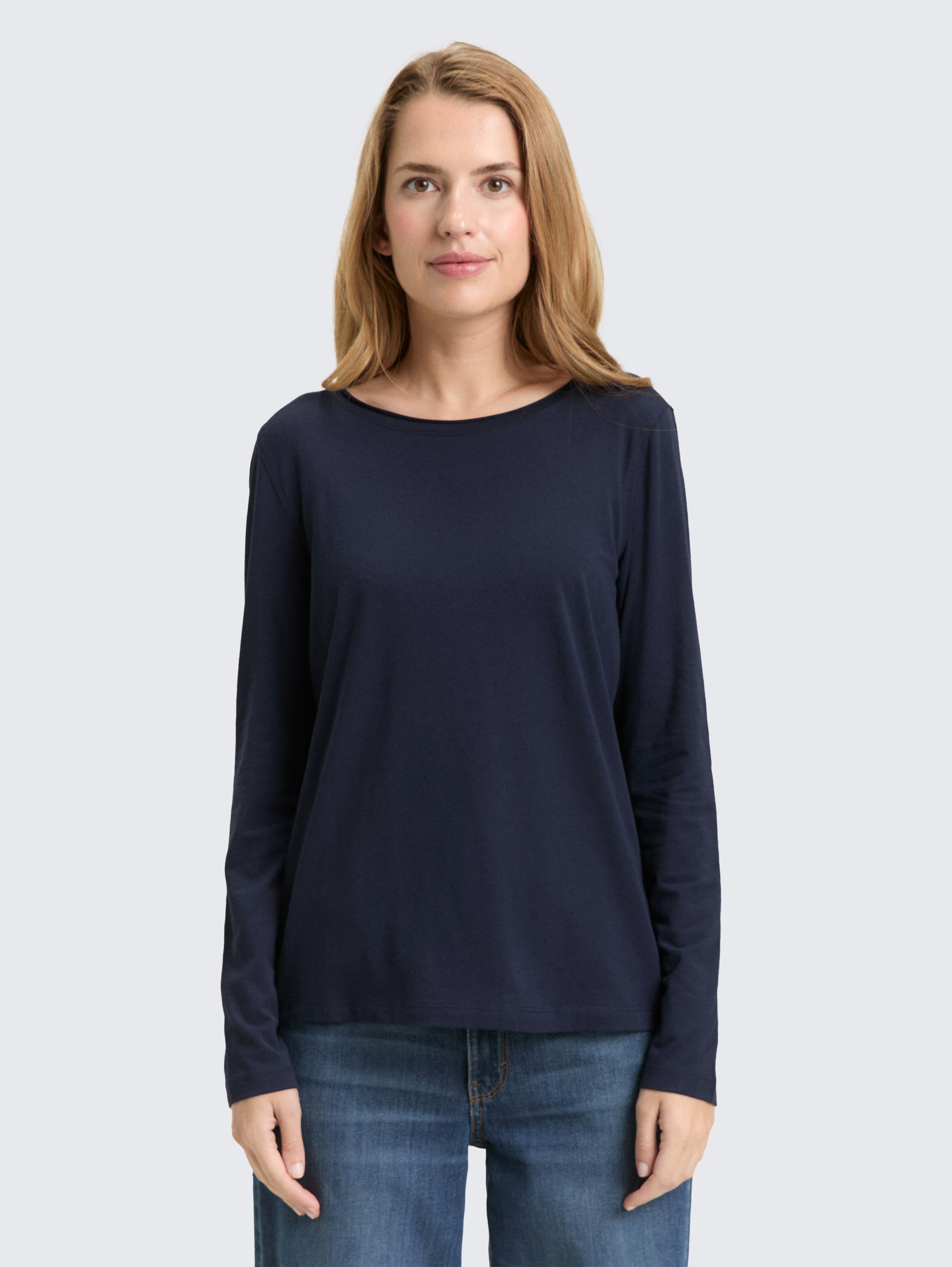 Basic Langarmshirt von Women, sky captain blue