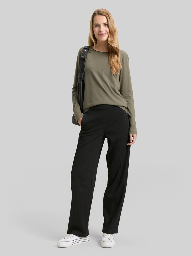 Basic Shirt met lange mouwen door Women, cloudy green