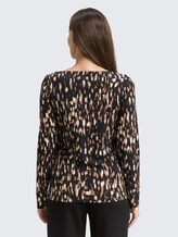 Langarmshirt mit Muster - brown sparkle design - Auschnitt Model-Rückansicht