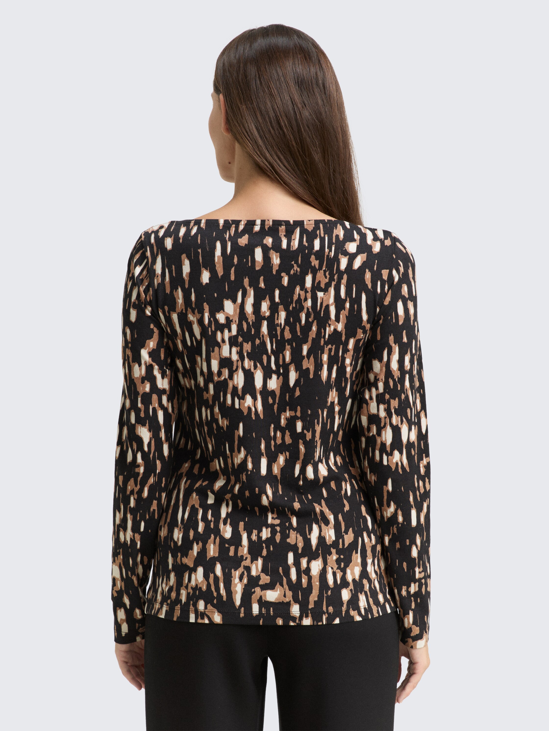 Langarmshirt mit Muster - brown_sparkle_design - 