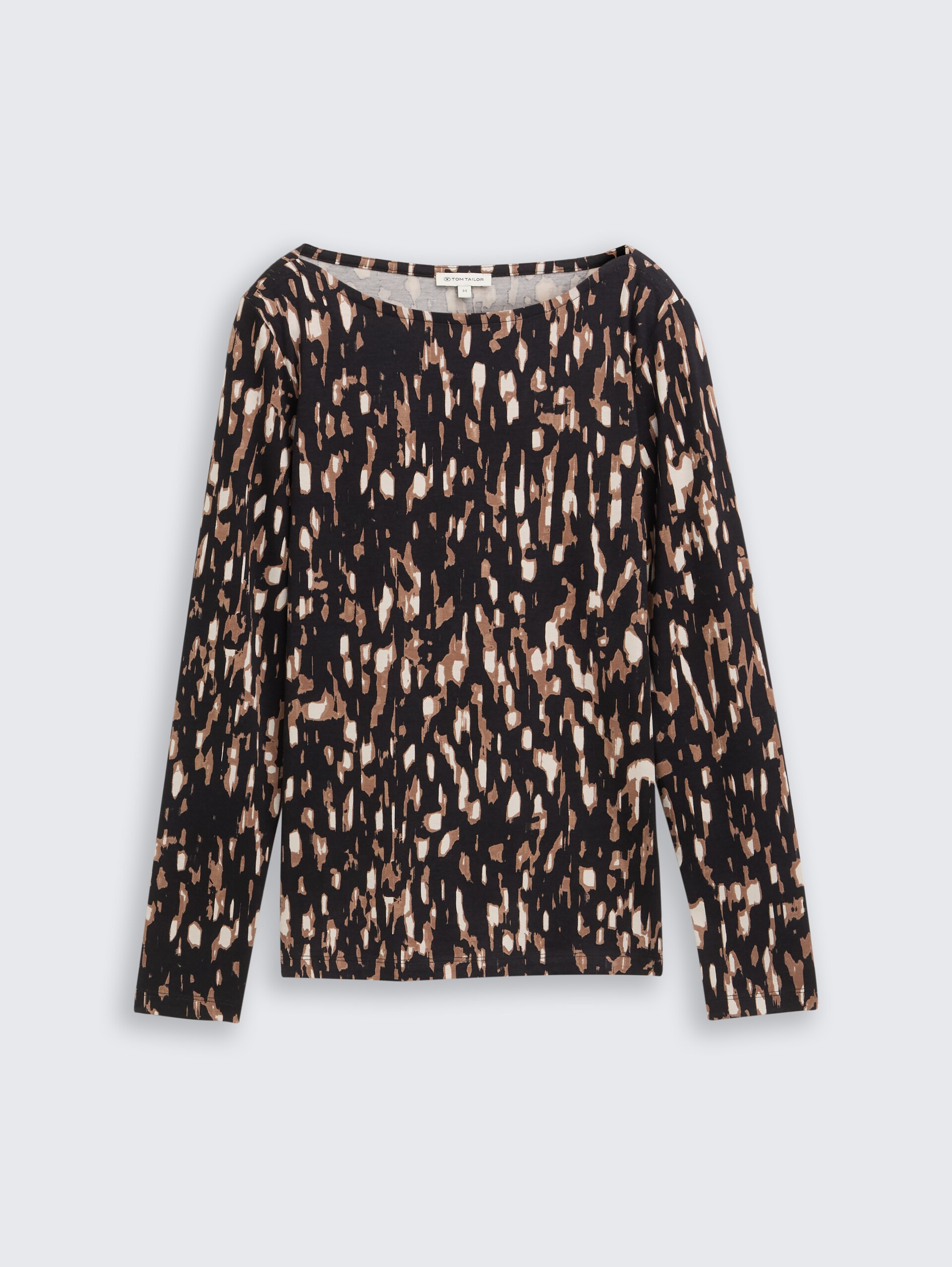 Shirt met lange mouwen met patroon - brown sparkle design - Product vooraanzicht