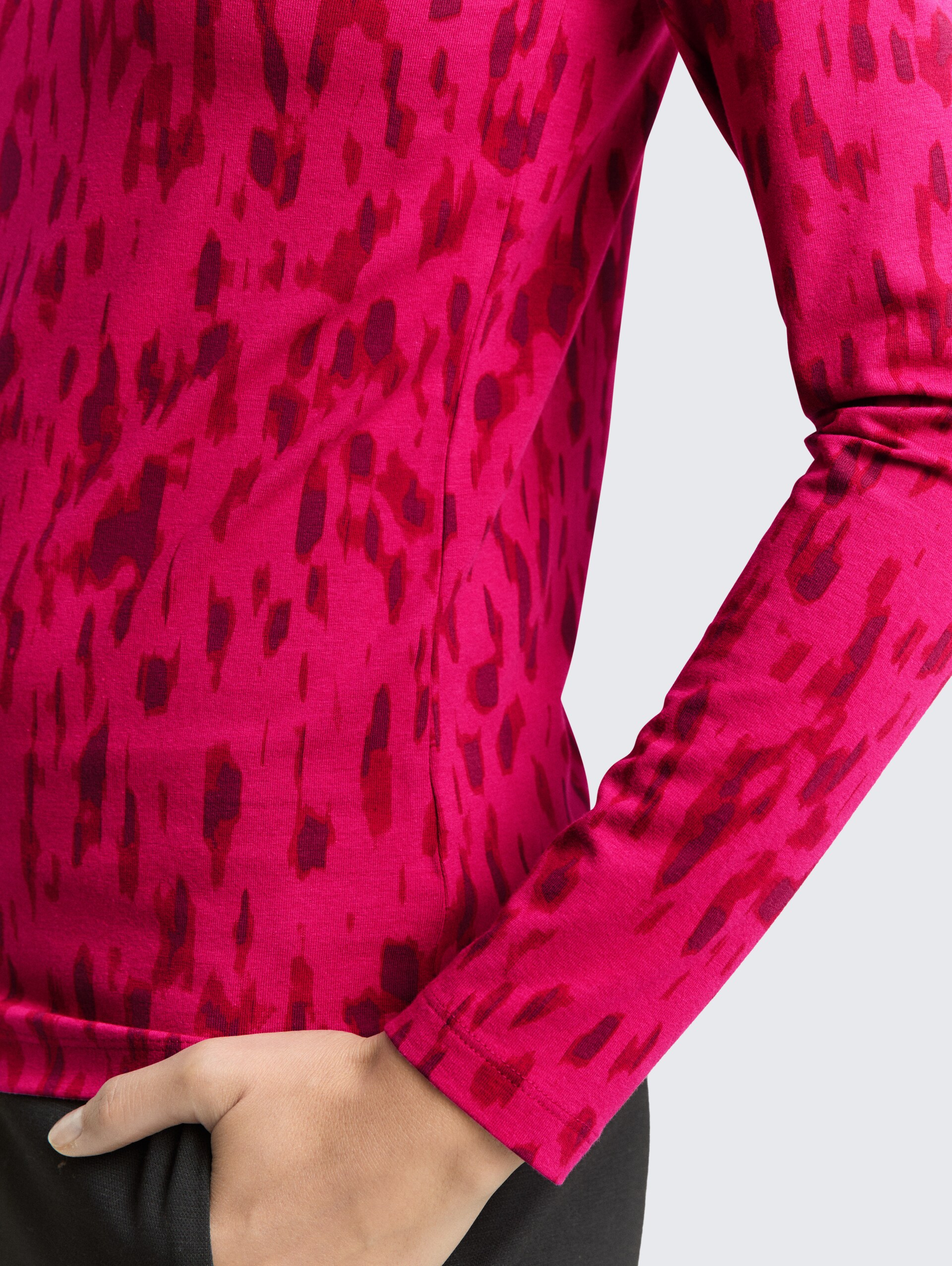 Shirt met lange mouwen met patroon - pink sparkle design - Detailaanzicht model