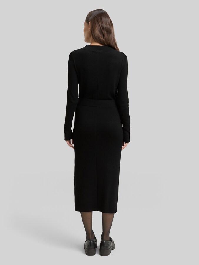 macy's black and red dress The Knit Pleated Dress