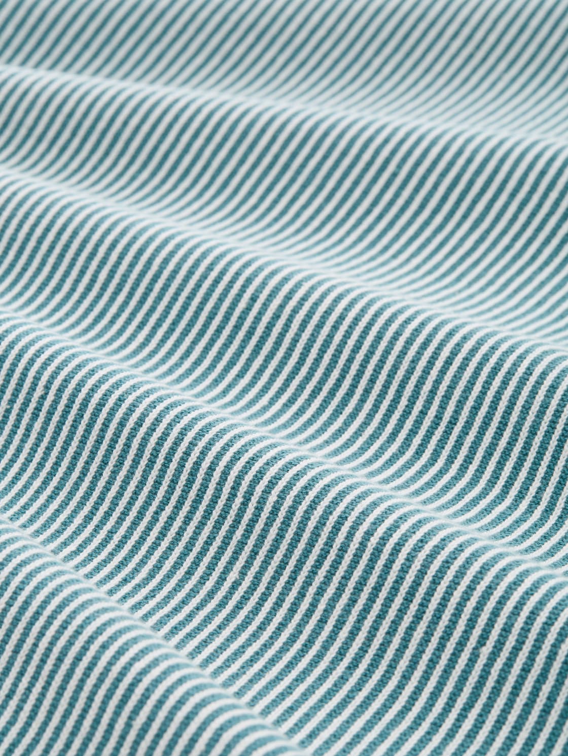 Strickpullover mit Rundhalsausschnitt - teal plaited knit - Material-Ansicht