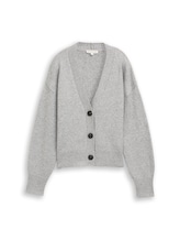 Sélectionné, Cardigan ample à encolure en V par Tom Tailor, gris