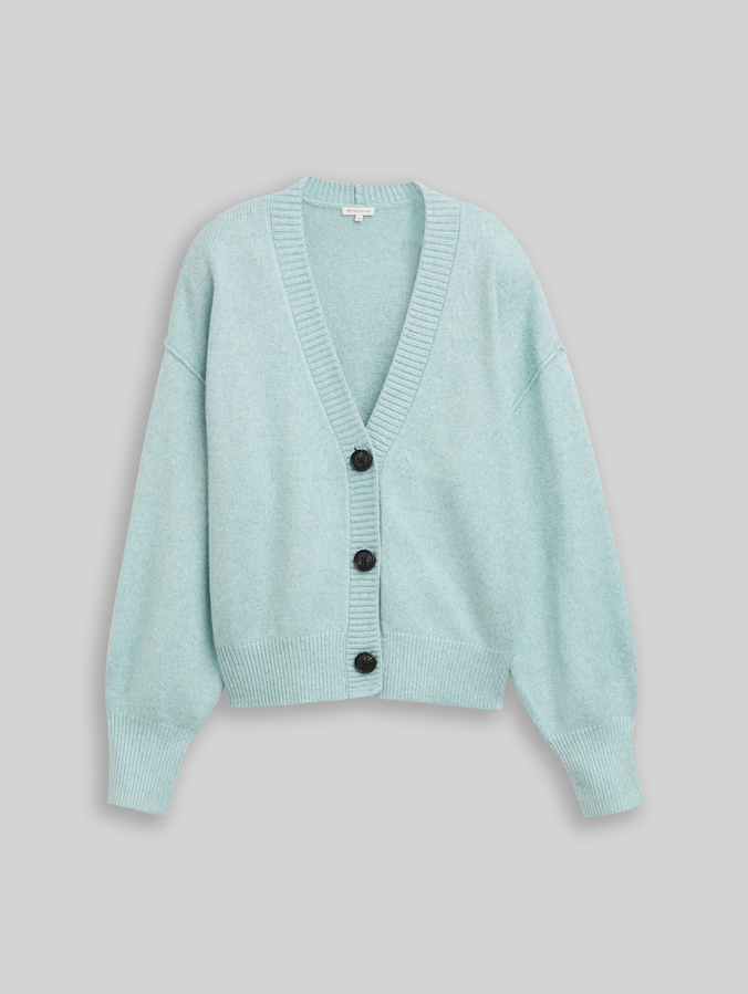 Cardigan ample à encolure en V par Women, white moss melange