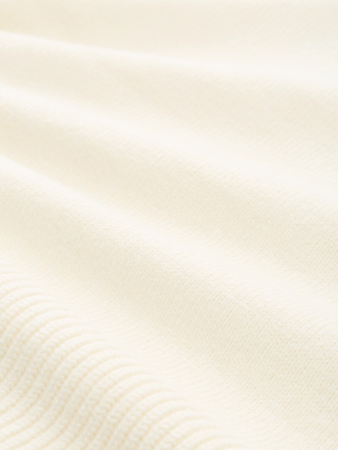 Loose Fit Strickpullover - Whisper White - Material-Ansicht