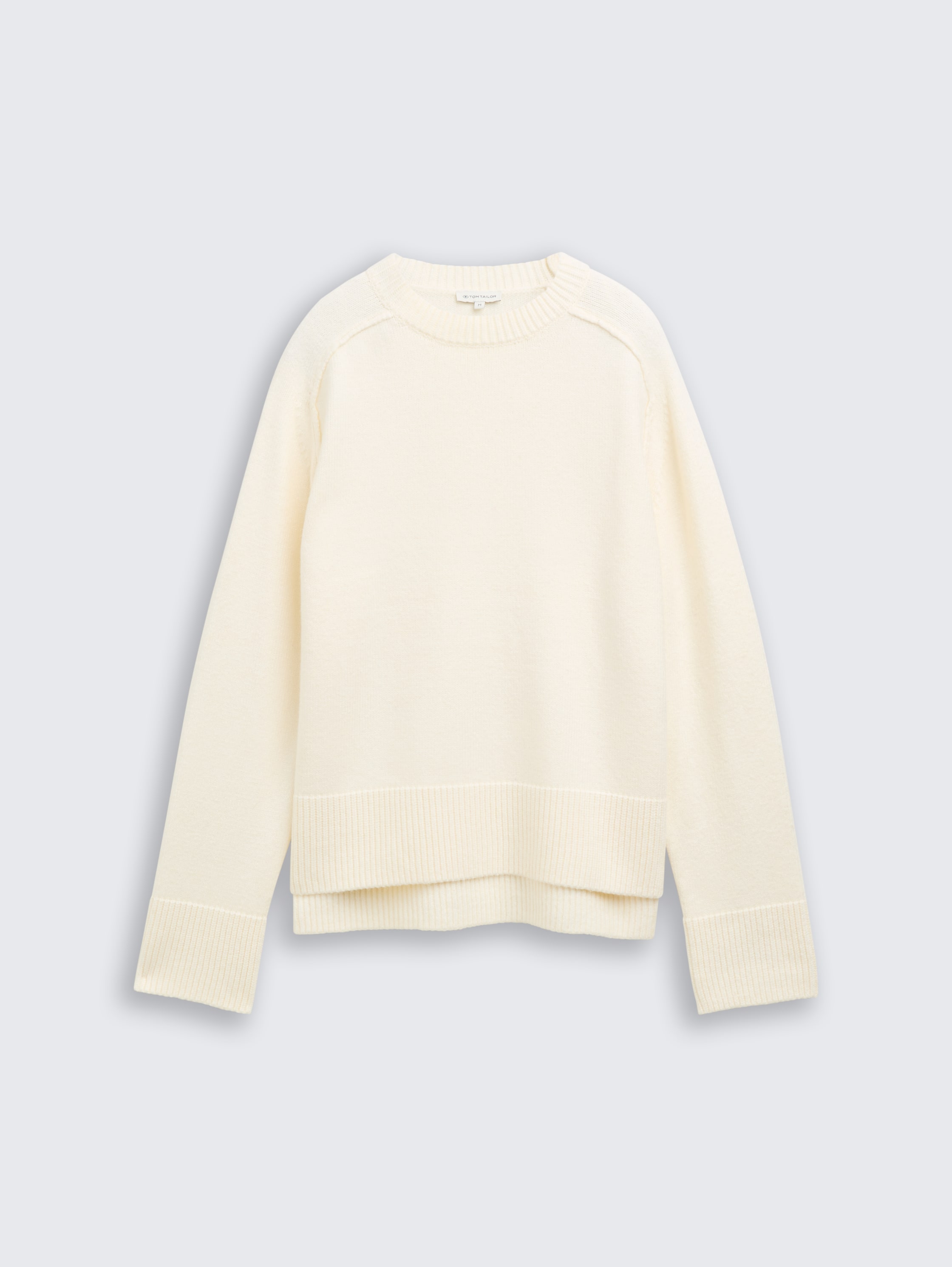 Loose Fit Strickpullover - Whisper White