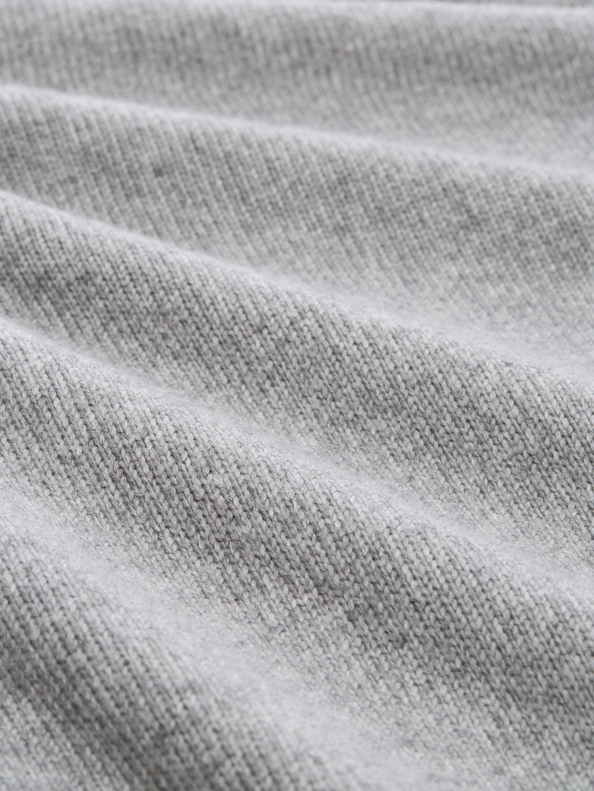 Loose Fit Strickpullover - medium silver grey melange - Material-Ansicht