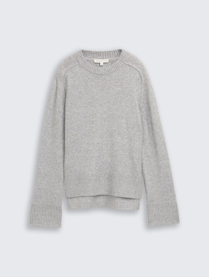 Pull en maille loose fit par Women, medium silver grey melange