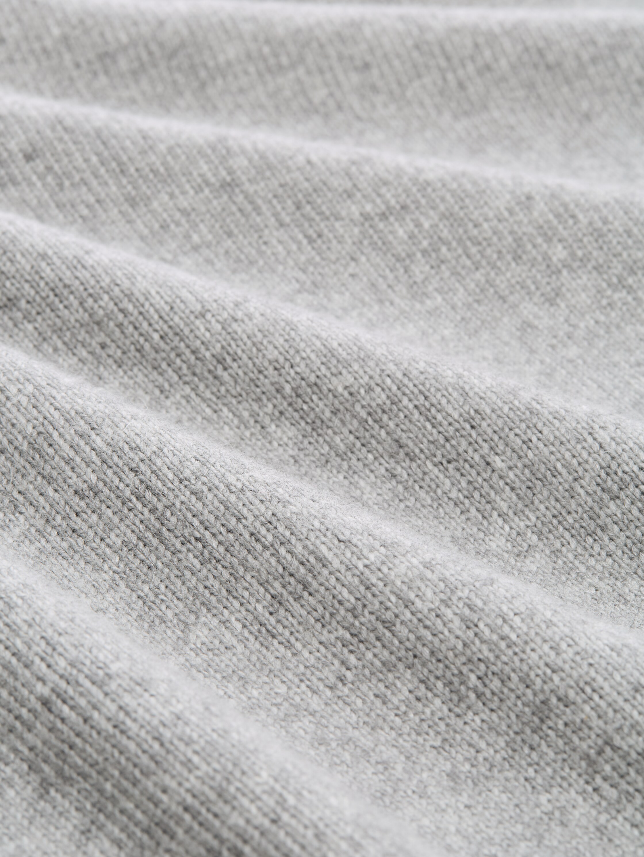 Oversize Strickpullover mit Stehkragen - medium silver grey melange - Material-Ansicht