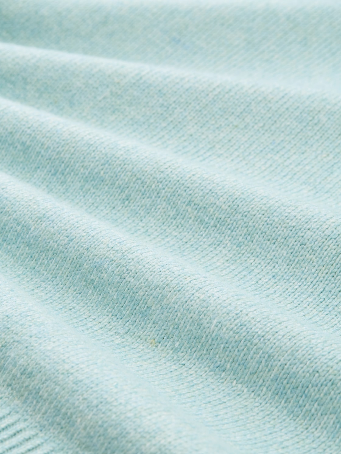 Oversize Strickpullover mit Stehkragen - white moss melange - Material-Ansicht