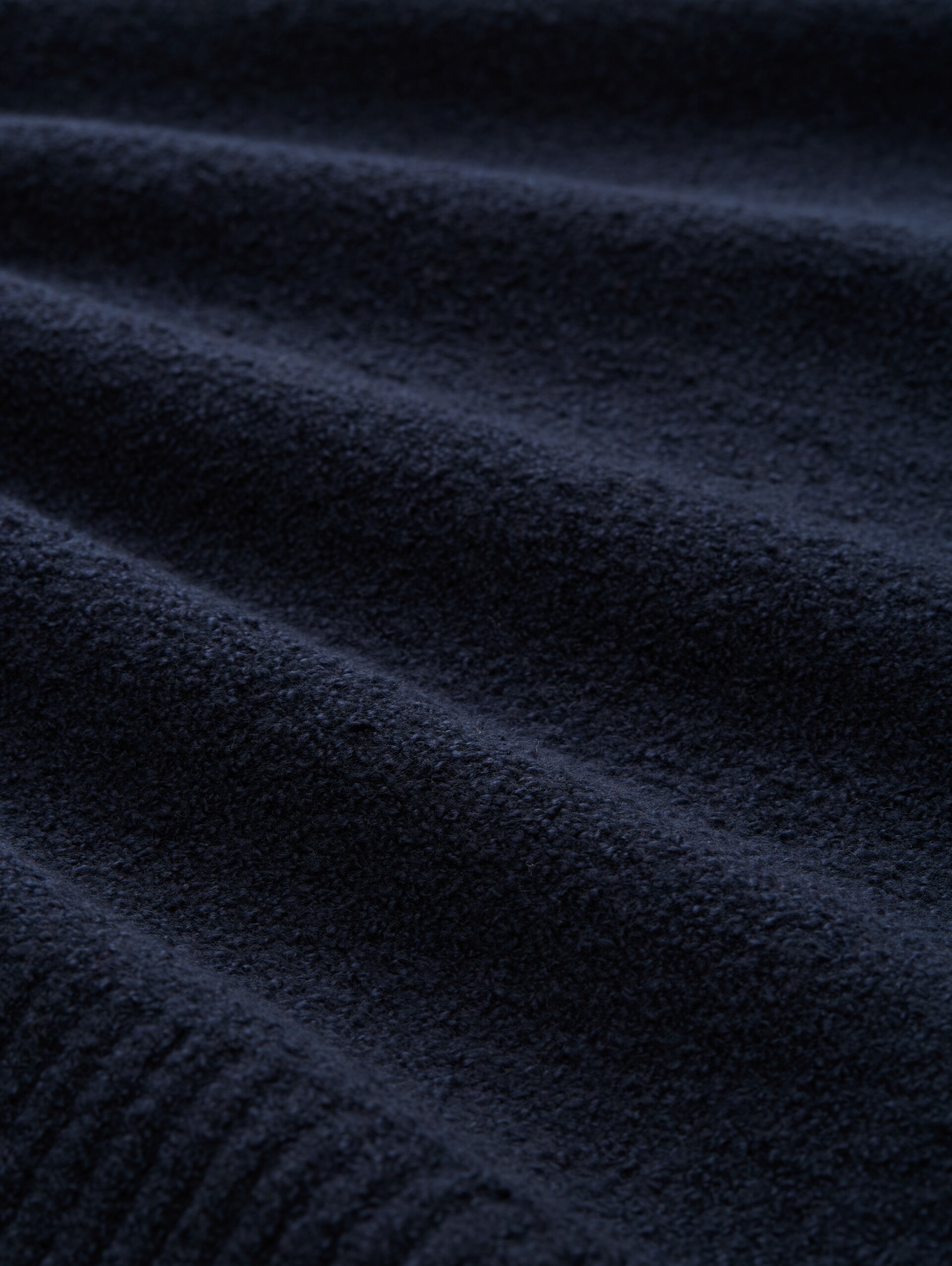 Pull en maille bouclée - sky captain blue - Vue de la matière