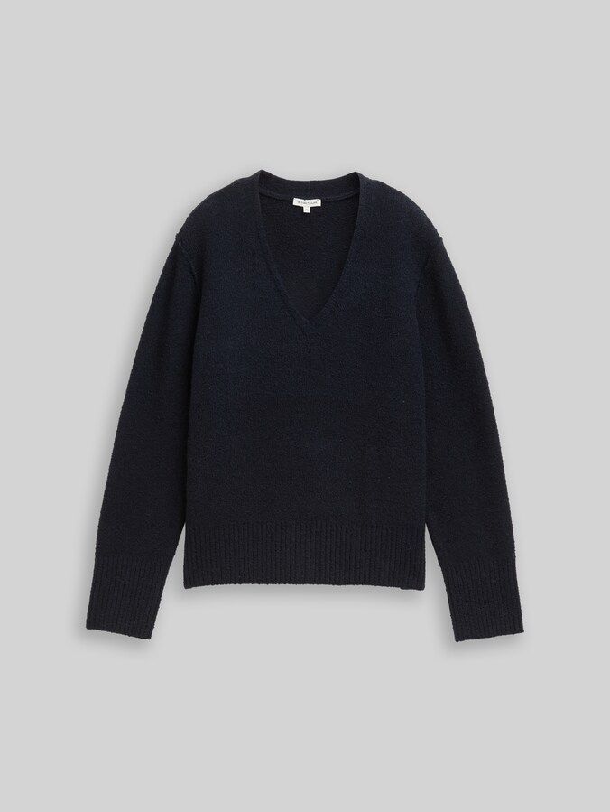 Pull en maille bouclée par Women, sky captain blue