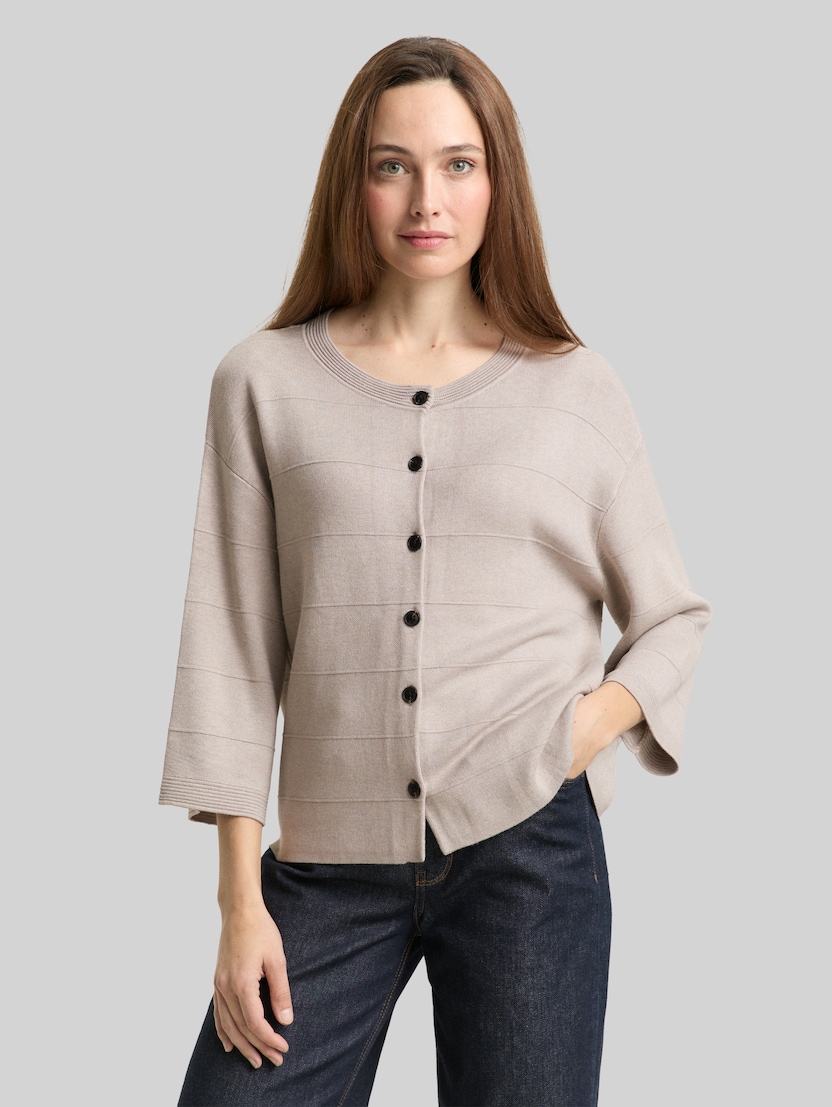 Loose fit cardigan by Women, dark clouds grey melange