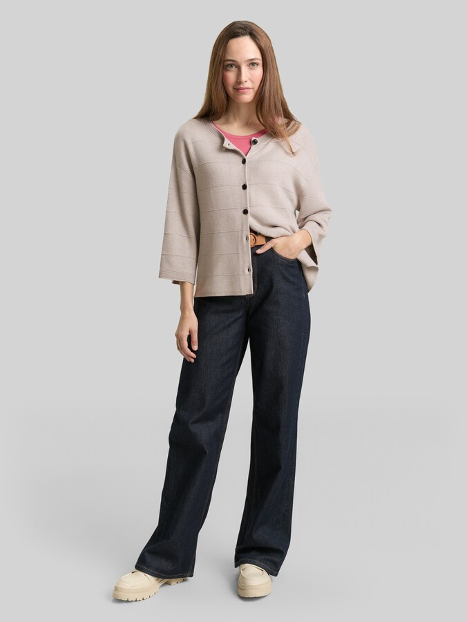 Loose Fit Cardigan von Women, dark clouds grey melange
