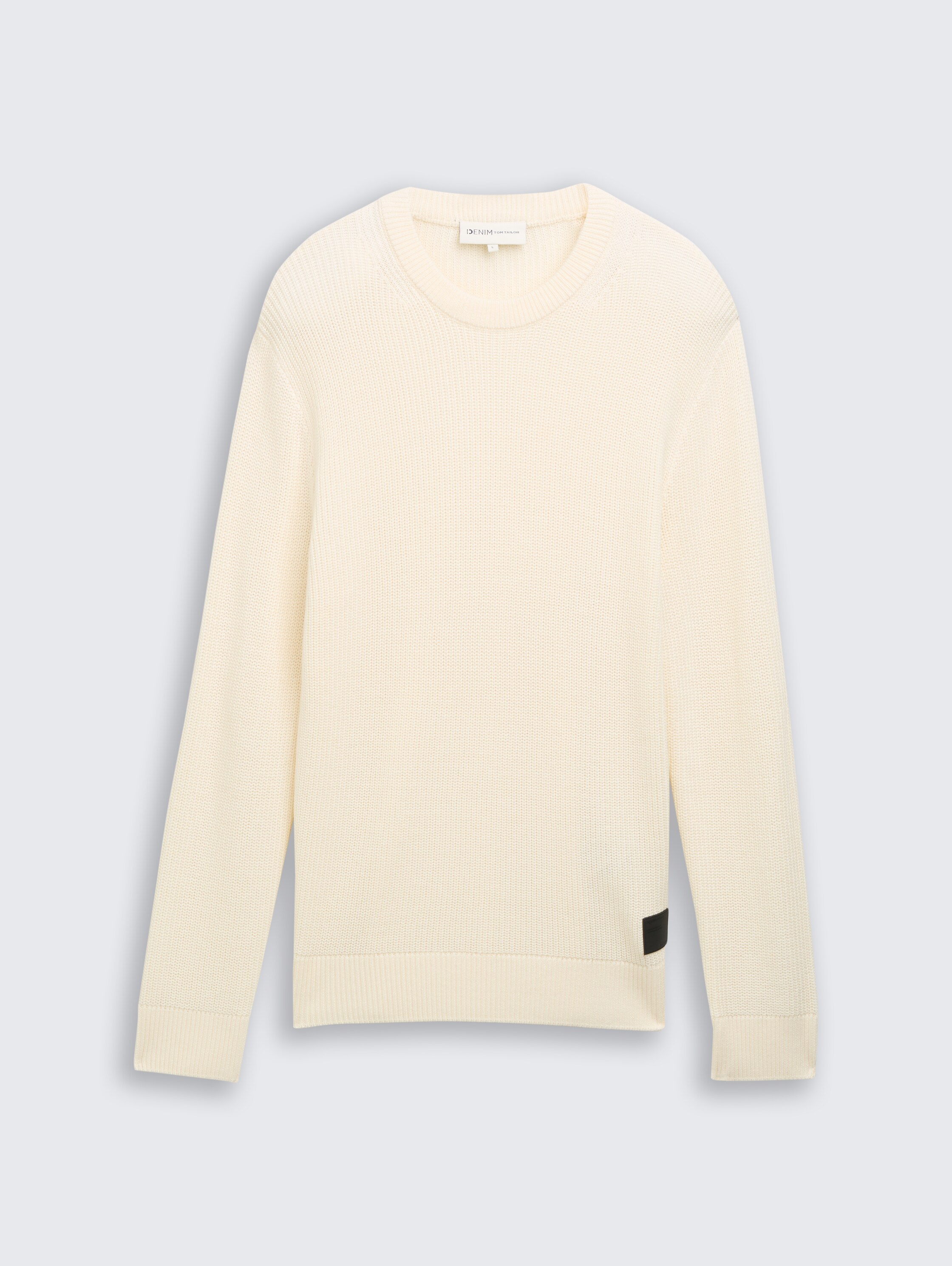 Gebreide trui met ronde hals - wool_white - 