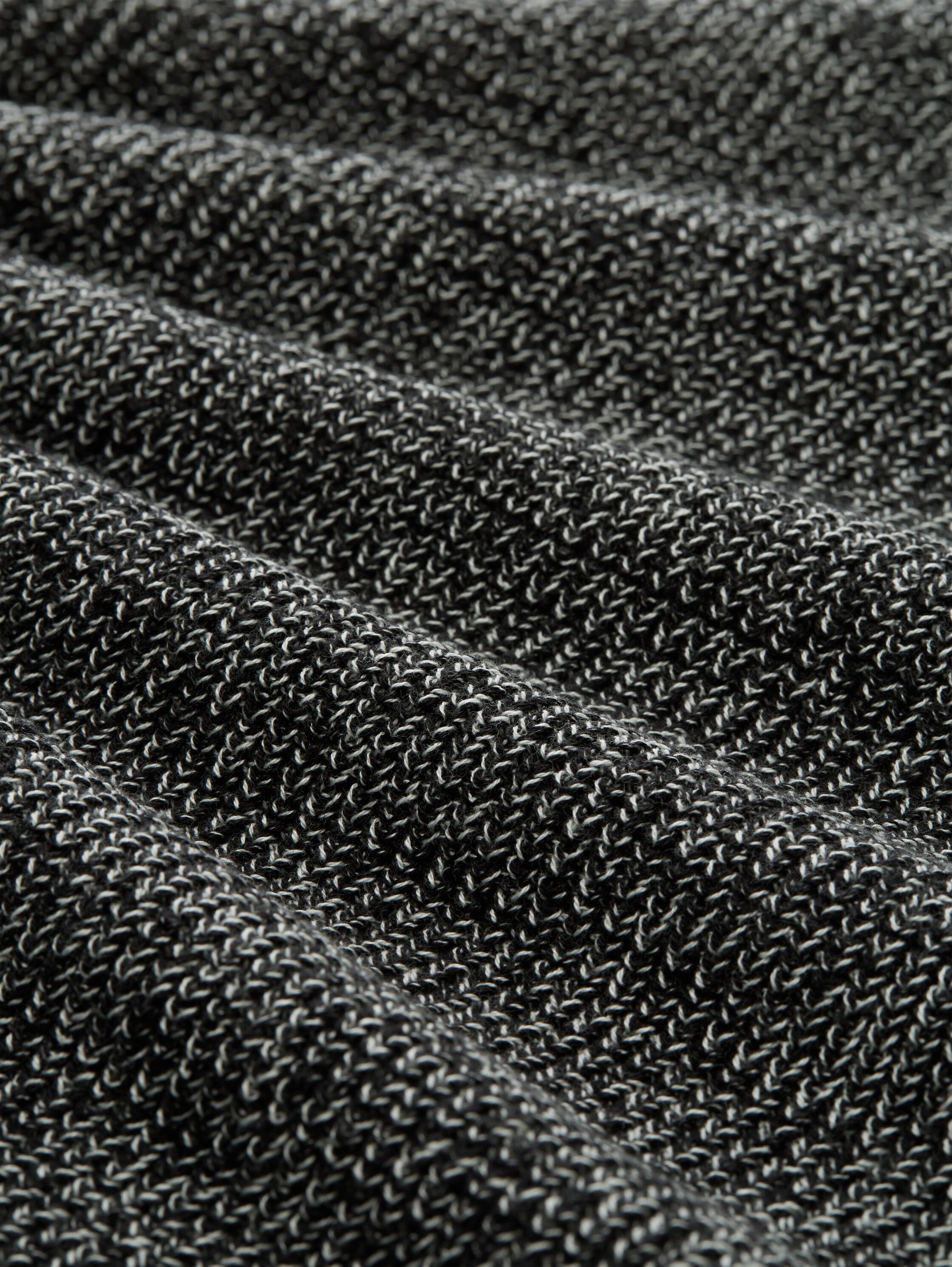 simple sweatshirt - black_white_mouline - 