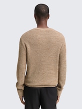 Sweat simple - brown tonal knit mouline