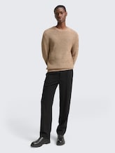 Sweat simple - brown tonal knit mouline - Vue de face du modèle