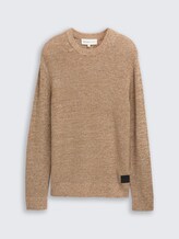 Sweat simple - brown tonal knit mouline