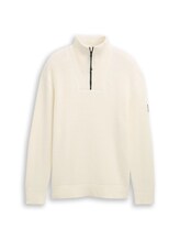 Geselecteerd, Relaxed fit gebreide trui met kraag door Tom Tailor, wit