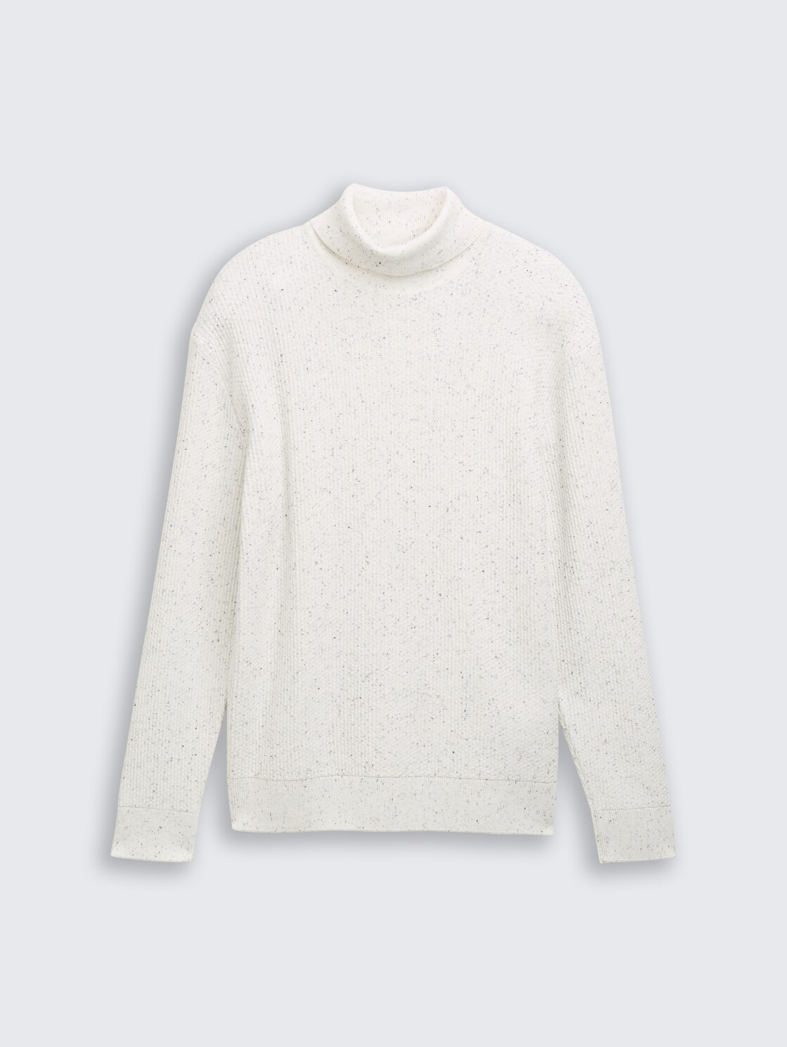 Rollkragenpullover aus Noppengarn - offwhite multicolor neps