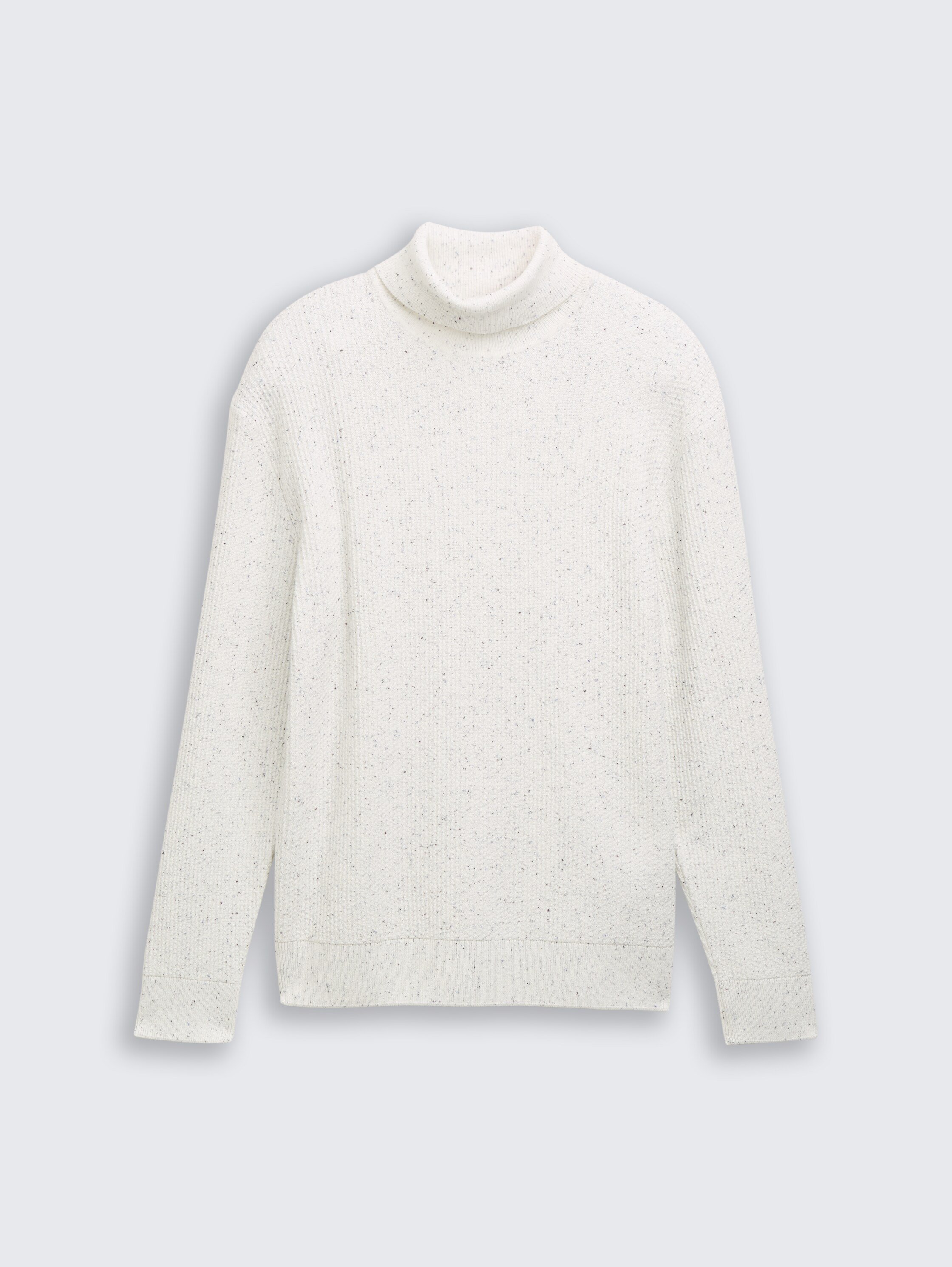 Rollkragenpullover aus Noppengarn - offwhite_multicolor_neps - 