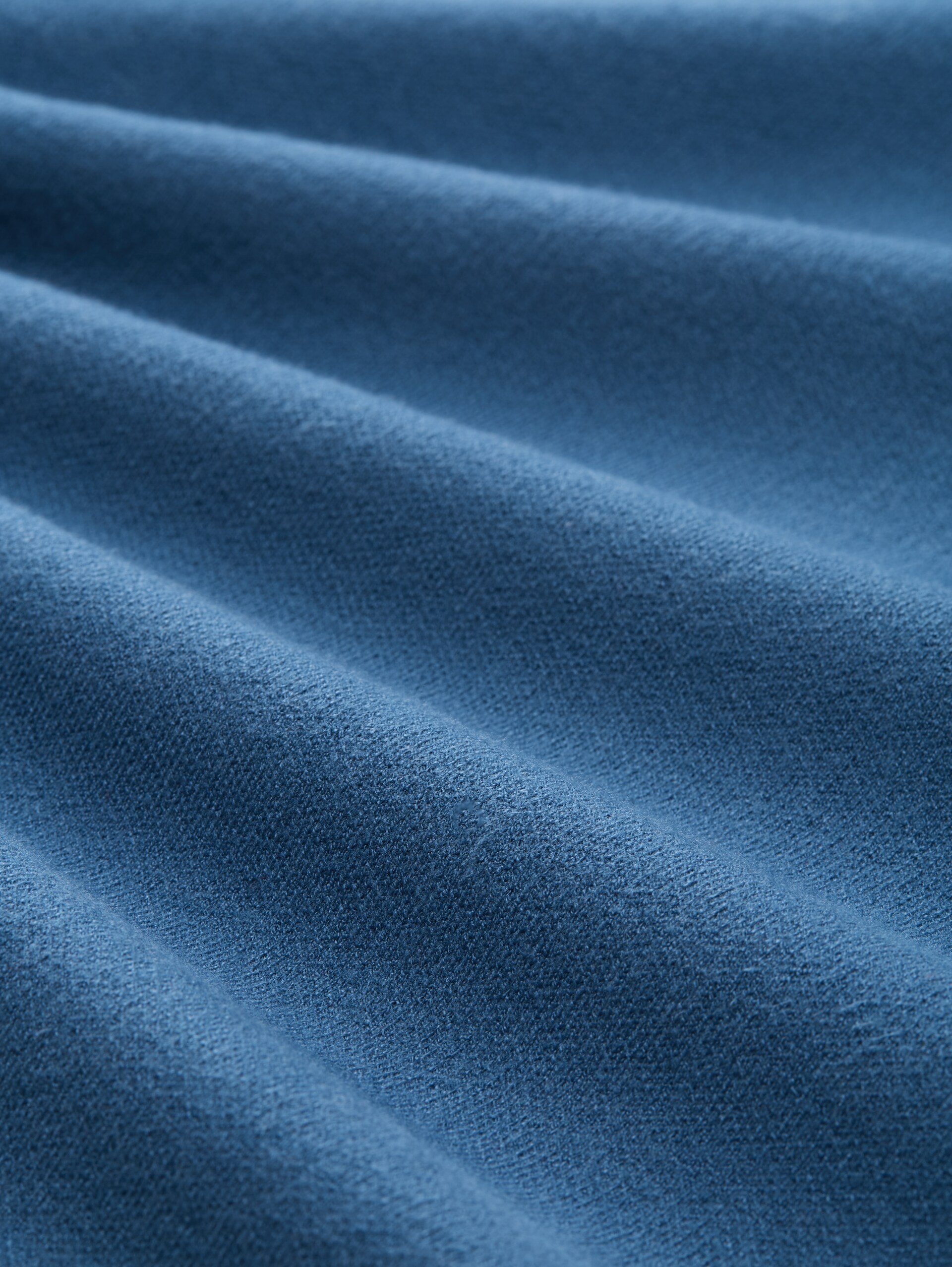 Relaxed Fit Strickpullover mit Polokragen - dusty denim blue - Material-Ansicht
