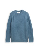 Ausgewählt, Strickpullover mit Rundhalsausschnitt von Tom Tailor, blau